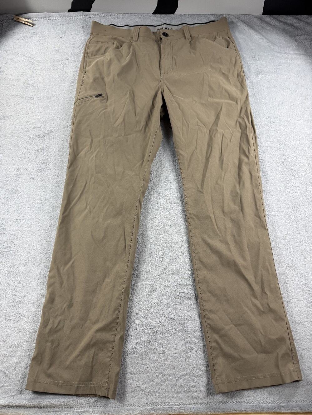 Orvis Mens 36x32 Brown Performance Pants Stretch Hiking Outdoor Casual Spandex